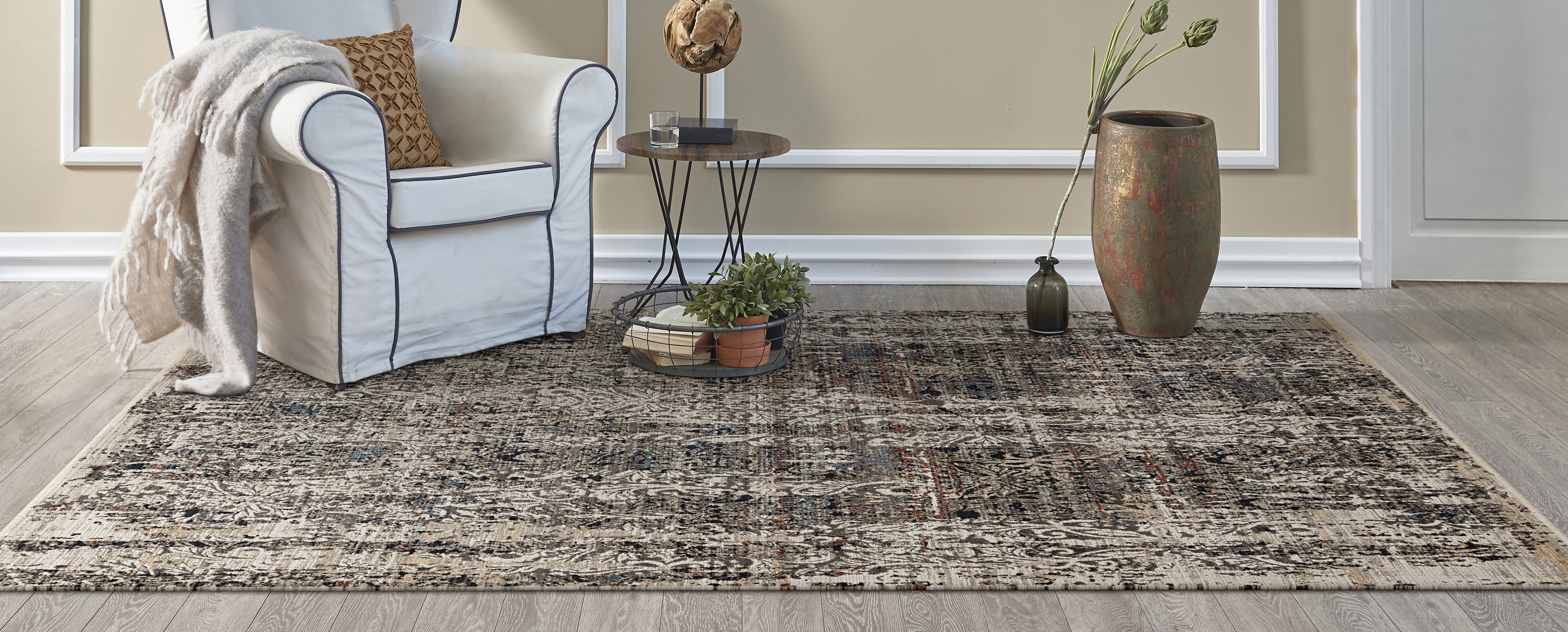 KAS Area Rugs Karina 8255 Grey Empire Area Rug KAR82558X8RO - Wenz 